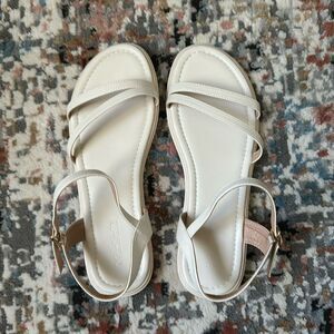 Cream/White Strappy  Sandals